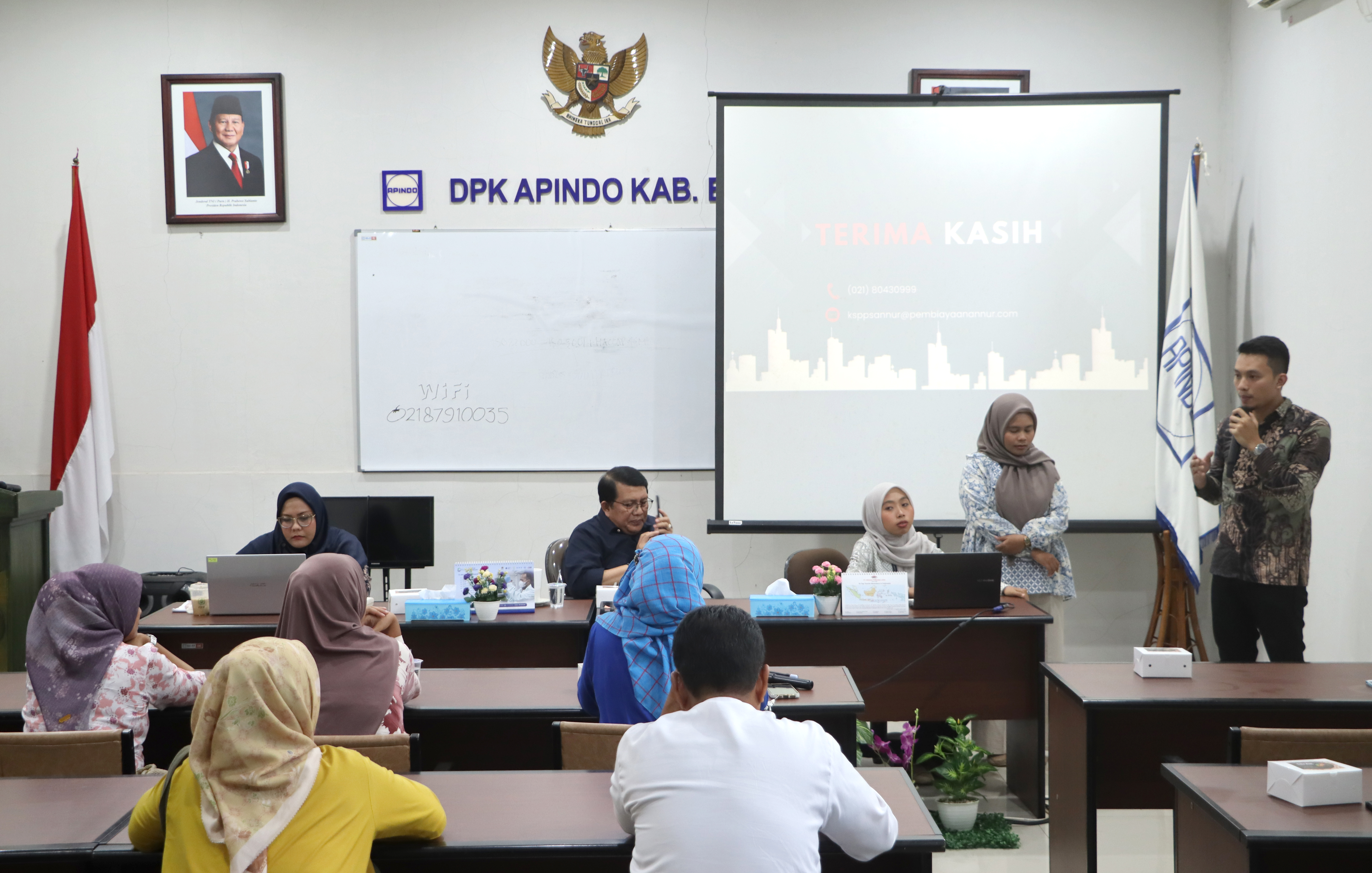 Pertemuan UMKM Binaan DPK APINDO Kabupaten Bogor dengan Tim Koperasi KSPPS An-Nur Safitri Didik.